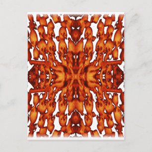 Cartão Postal Hellfire Skulls Abstrato