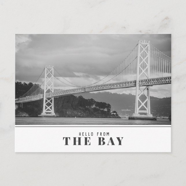 Cartão Postal "Hello from the Bay" Modern Bay Bridge (Frente)