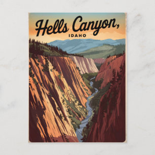 Cartão Postal Hells Canyon Idaho Vintage