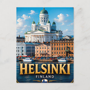 Cartão Postal Helsinki Finlândia Capital Nórdica Escape 🌊