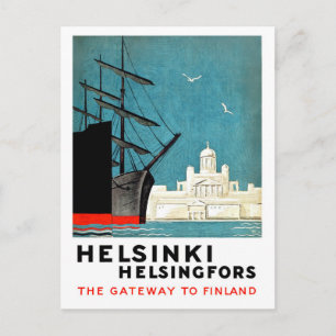 Cartão Postal Helsinque, Helsingfors, porta de entrada para a Fi