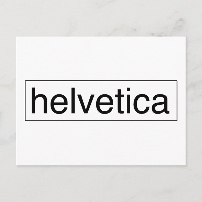 Cartão Postal helvetica (Frente)