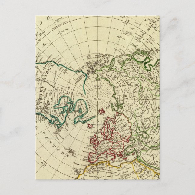 Cartão Postal Hemisfério do norte 2 (Frente)