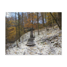 Hemlock Cliffs with Light Snow, Indiana