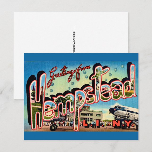 Cartão Postal Hempstead Long Island NY  (Frente/Verso)