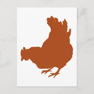 Cartão Postal Hen [galinha, agricultor, ovos orgânicos]
