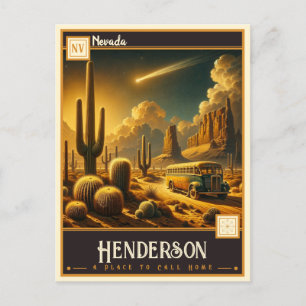 Cartão Postal Henderson, Nevada Vintage