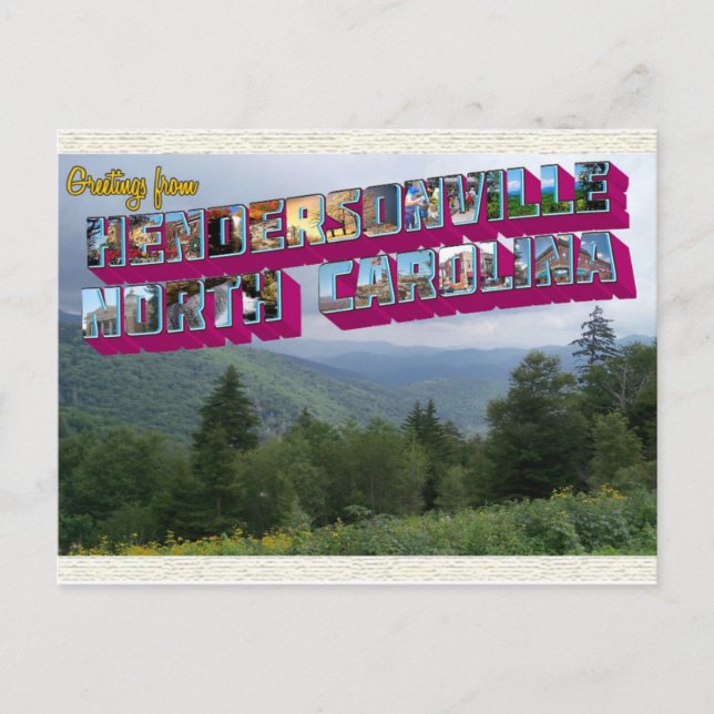 Cartão Postal Hendersonville, NC (Frente)