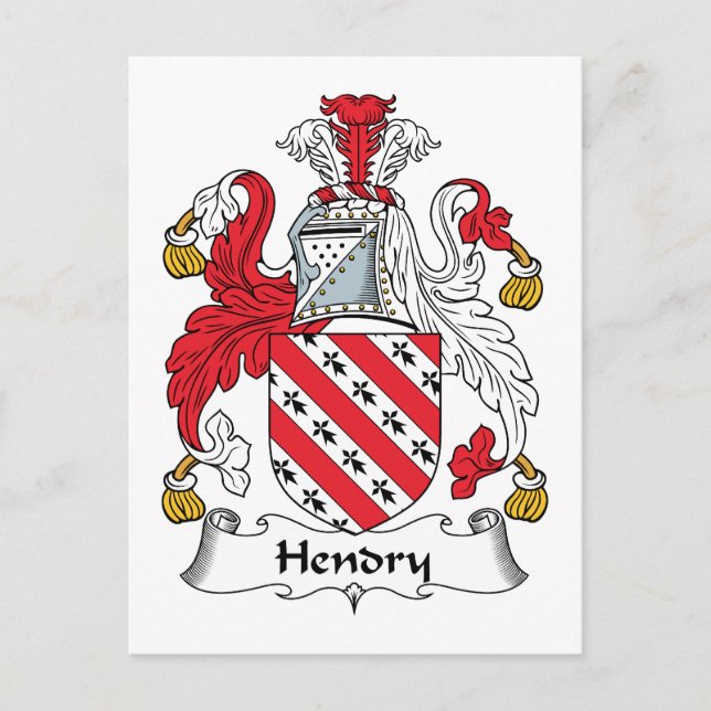Cartão Postal Hendry Family Crest (Frente)