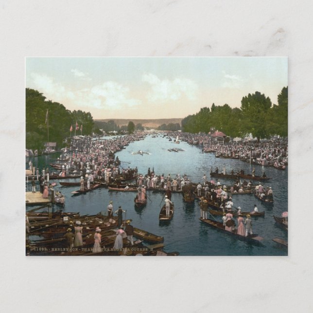 Cartão Postal Henley Regatta, Henley-on-Thames, c.1895 (Frente)