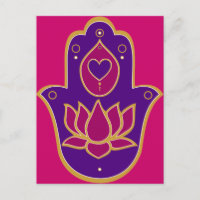 Henna Hamsa Lotus Pink