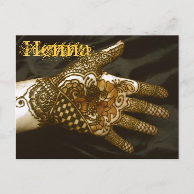 Cartão Postal Henna Hand of the Dogwood (Frente)