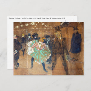 Cartão Postal Henri de Toulouse-Lautrec - Dança no Rouge
