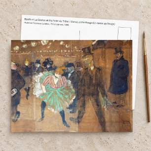 Cartão Postal Henri de Toulouse-Lautrec - Dança no Rouge