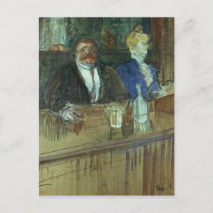 Cartão Postal Henri de Toulouse-Lautrec   No Bar: A Gordura Pr