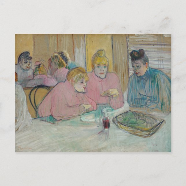 Cartão Postal Henri de Toulouse-Lautrec - Senhoras na sala de ja (Frente)