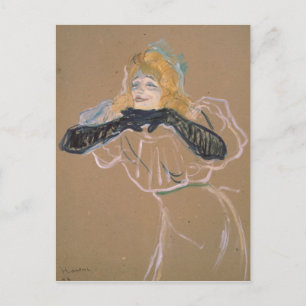 Cartão Postal Henri de Toulouse-Lautrec Yvette Guilbert singi