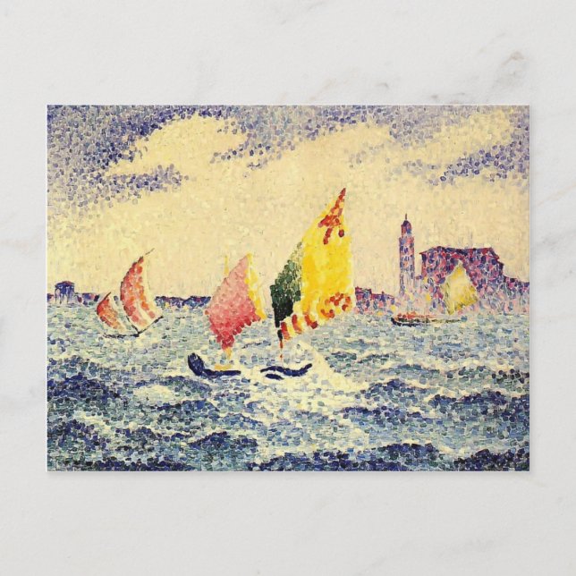 Cartão Postal Henri-Edmond Cross-Sailboat perto de Chicago (Frente)