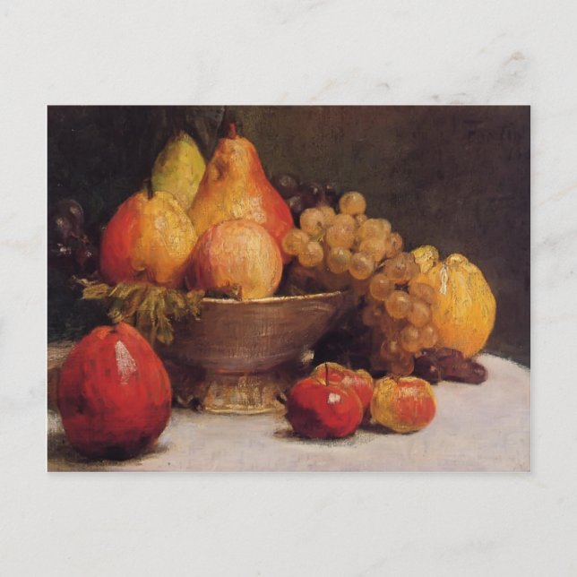 Cartão Postal Henri Fantin-Latour- Bowl da Fruta (Frente)