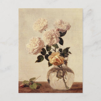 Cartão Postal Henri Fantin-Latour- Rosas