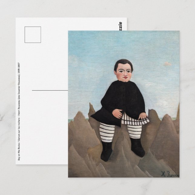 Cartão Postal Henri Rousseau - Menino nas Rochas (Frente/Verso)