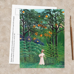 Cartão Postal Henri Rousseau - Mulher Caminhando numa Floresta E