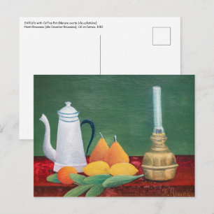 Cartão Postal Henri Rousseau - Natureza-Morta com Cafeteira