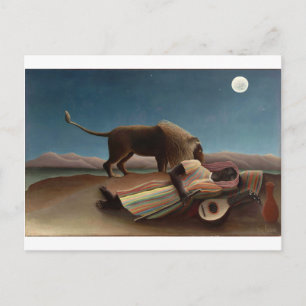 Cartão Postal Henri Rousseau, o cigano adormecido