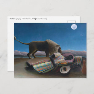 Cartão Postal Henri Rousseau - O Cigano Dormente