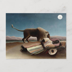 Cartão Postal HENRI ROUSSEAU - O cigano dormindo 1897
