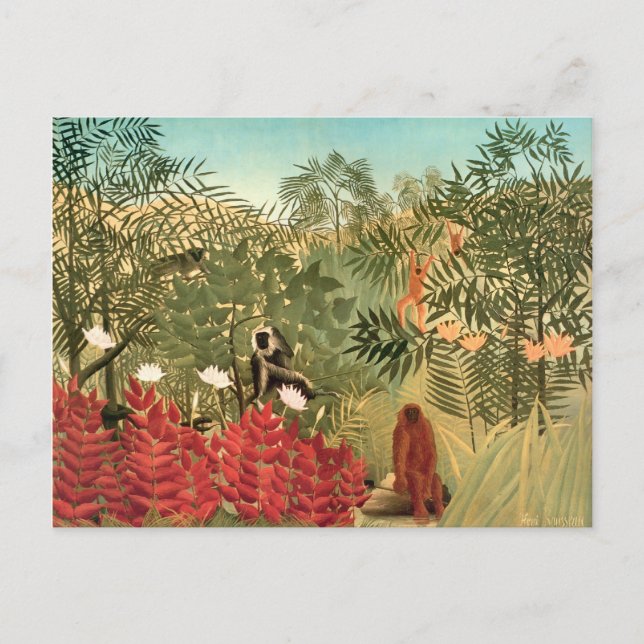 Cartão Postal Henri Rousseau Painting (Frente)