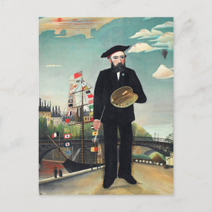 Cartão Postal Henri Rousseau - Paisagem autorretrato