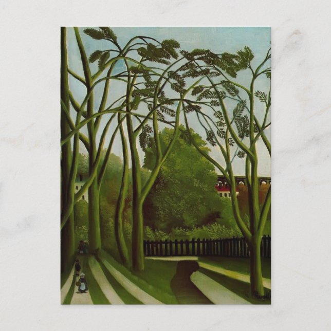 Cartão Postal Henri Rousseau - Paisagem em Bancos do Bievre (Frente)