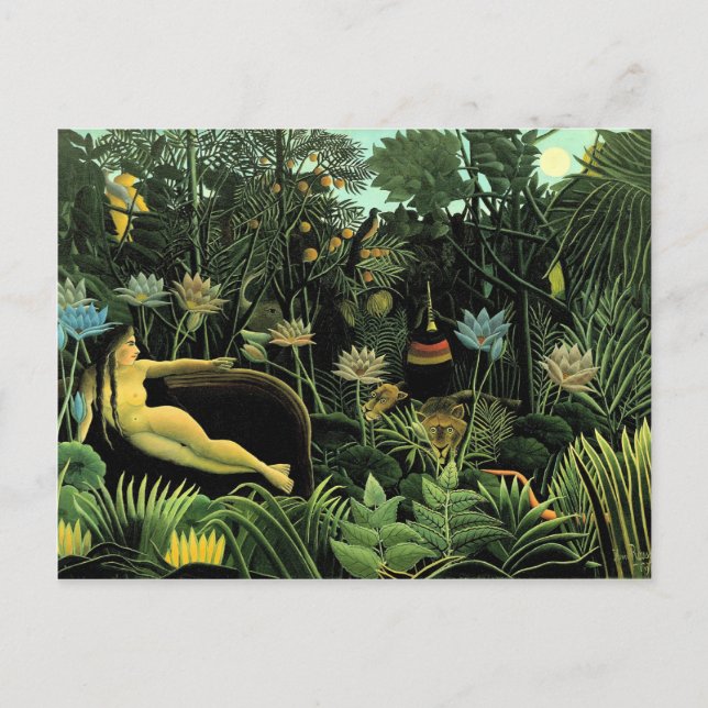 Cartão Postal Henri Rousseau's The Dream (1910) (Frente)