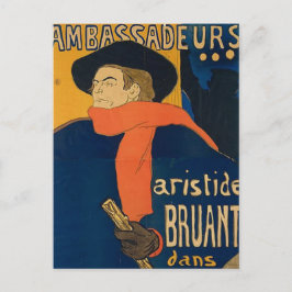 Cartão Postal Henri Toulouse Lautrec - Aristide Bruant