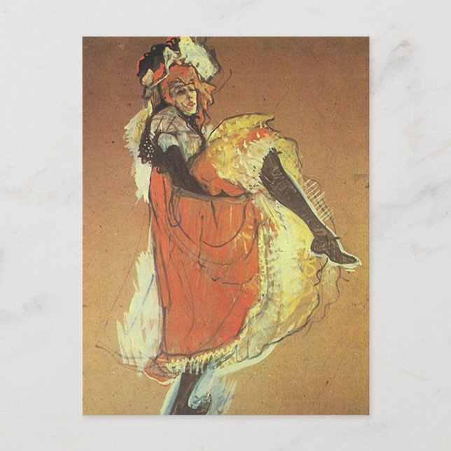 Cartão Postal Henri Toulouse Lautrec - Jane Arvil Dancing (Frente)