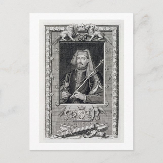 Cartão Postal Henrique IV (1367-1413) Rei da Inglaterra, de 1399 (Frente)