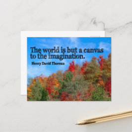 Cartão Postal Henry David Thoreau, citação inspiracional "Canvas