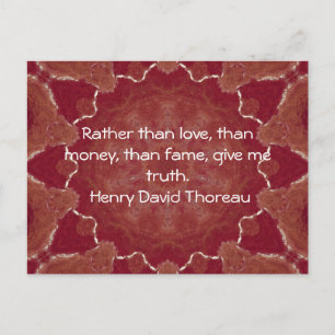 Cartão Postal Henry David Thoreau Wisdom Citação Dizendo