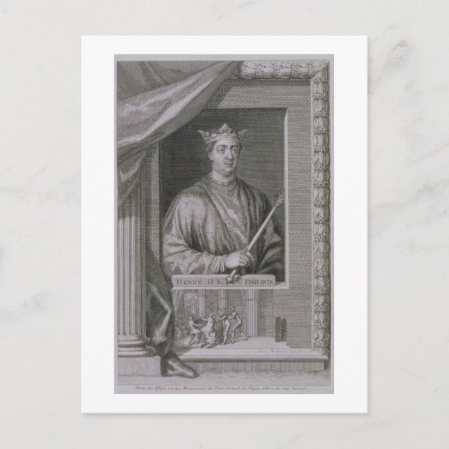 Cartão Postal Henry II (1133-89) King of England, de 1154, de (Frente)