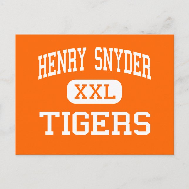 Cartão Postal Henry Snyder - Tigres - High - Jersey City (Frente)
