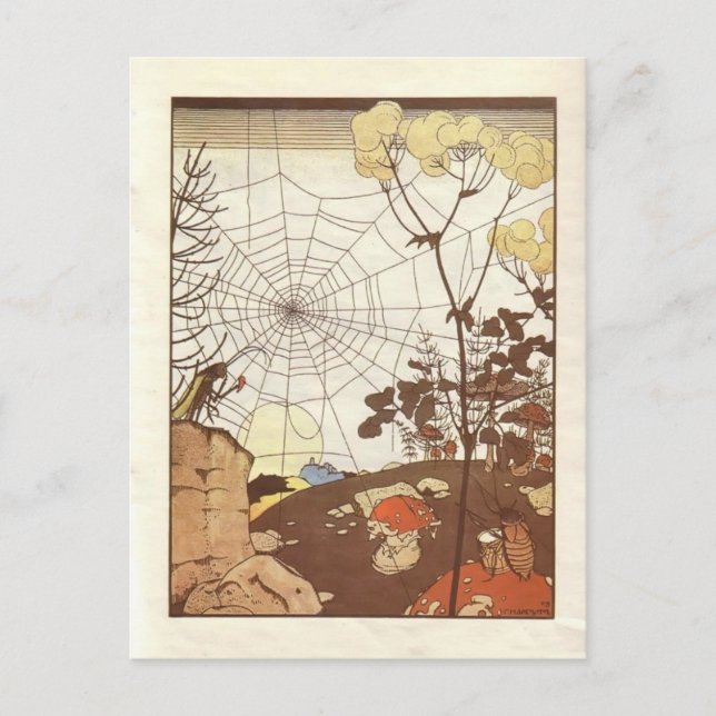 Cartão Postal Heorhiy Narbut- 'Fairy Tales: Teremok. Mizgir' (Frente)