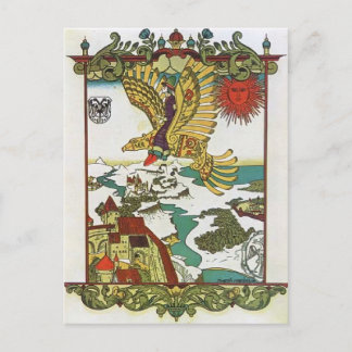 Cartão Postal Heorhiy Narbut- Ilustração a 'Águia de Madeira'