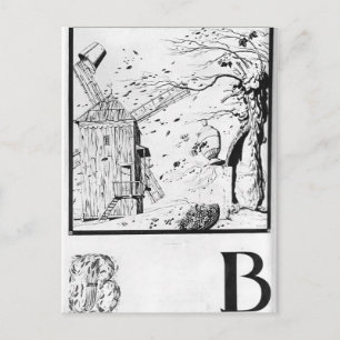 Cartão Postal Heorhiy Narbut-Sheet 'V' do 'alfabeto ucraniano'