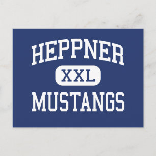 Cartão Postal Heppner - Mustangs - Segundo grau - Heppner Oregon