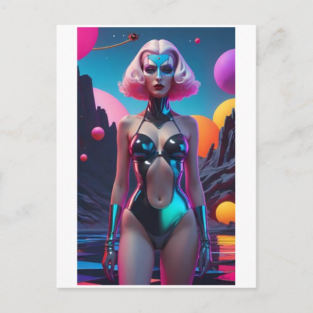 Cartão Postal Her Planet or Yours (Frente)