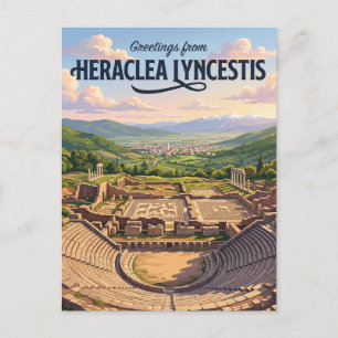 Cartão Postal Heraclea Lyncestis Macedônia do Norte