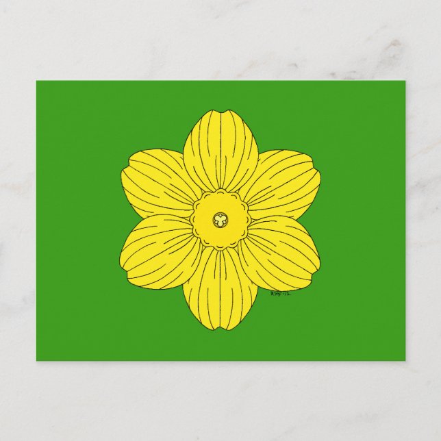 Cartão Postal Heraldic Daffodil (Frente)