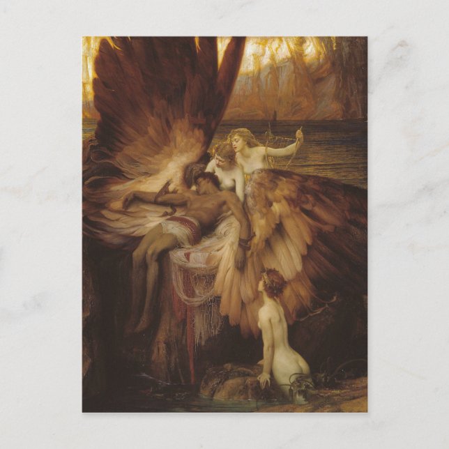Cartão Postal Herbert Draper - O Lato Por Icarus (Frente)
