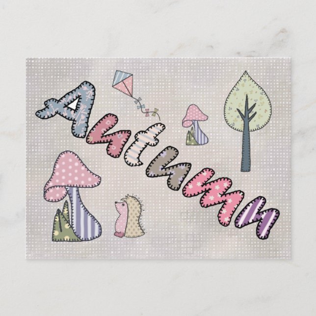 Cartão Postal Herbstbild pastell (Frente)